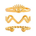 SYMBOLIC STACK RING SET (3PCS)