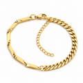 DUAL LINK CHAIN BRACELET (GOLD)