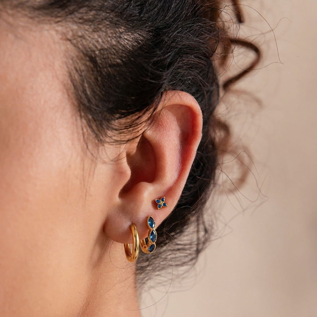 AEGEAN BLUE ICON HOOPS