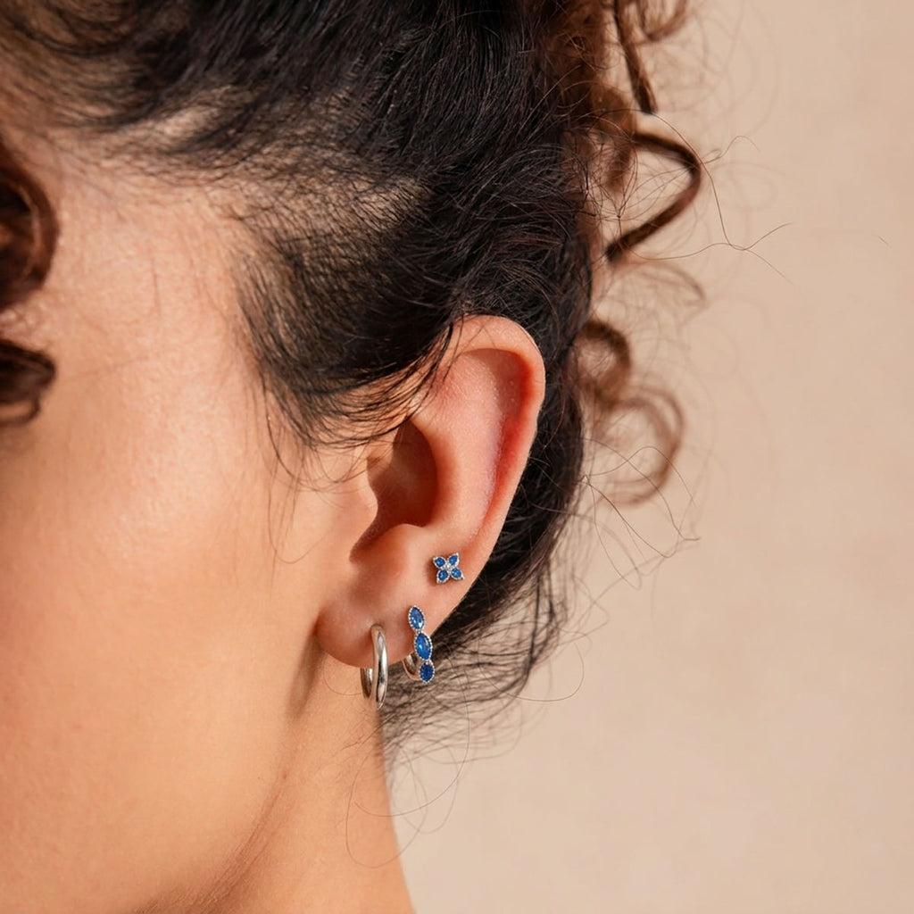 AEGEAN BLUE ICON HOOPS