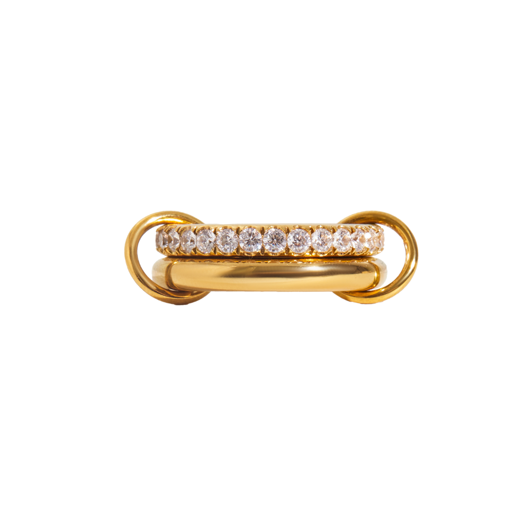 LAYERED PAVÉ RING