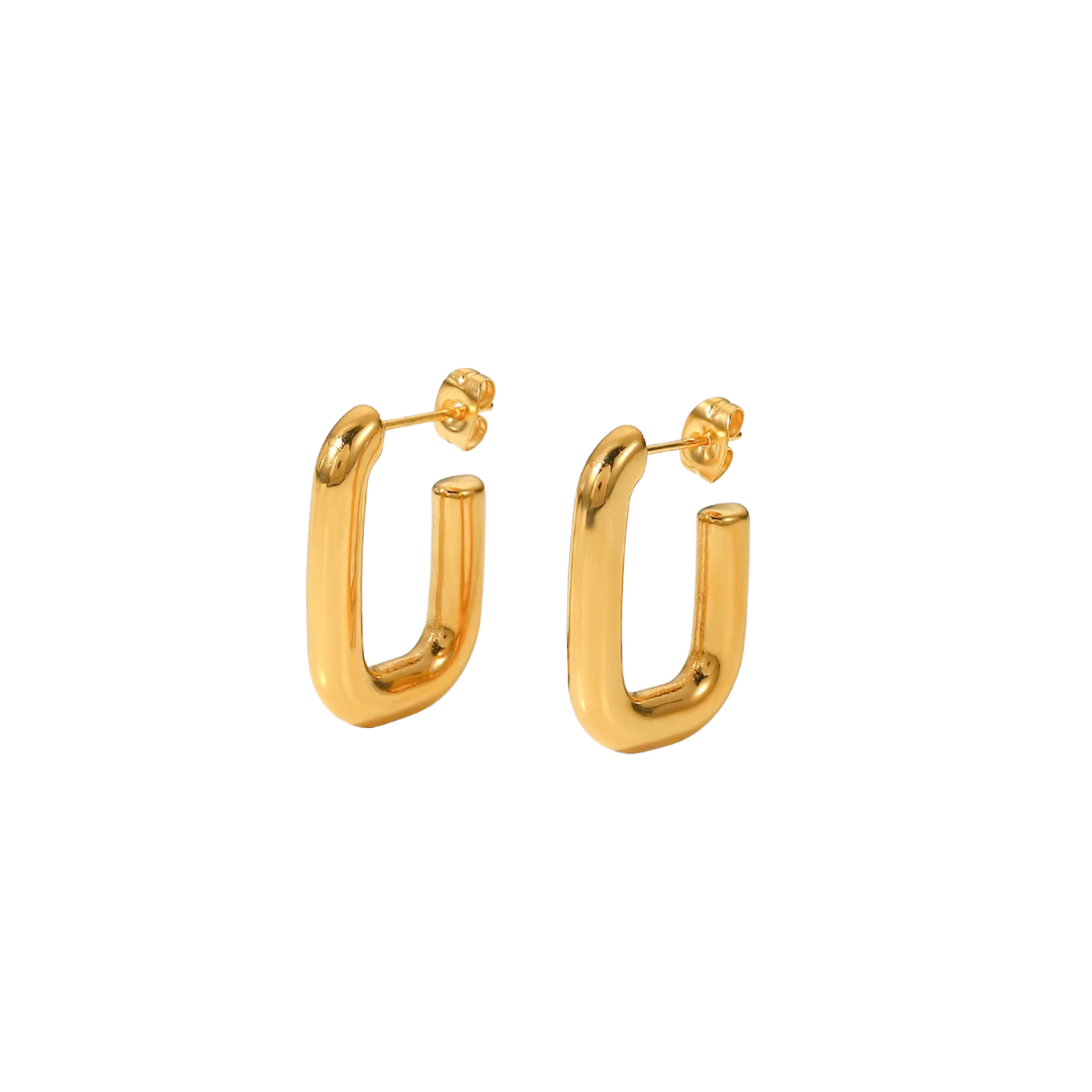 SLEEK U-SHAPE HOOP EARRINGS