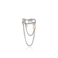 DUAL TONE CHAIN DROP RING