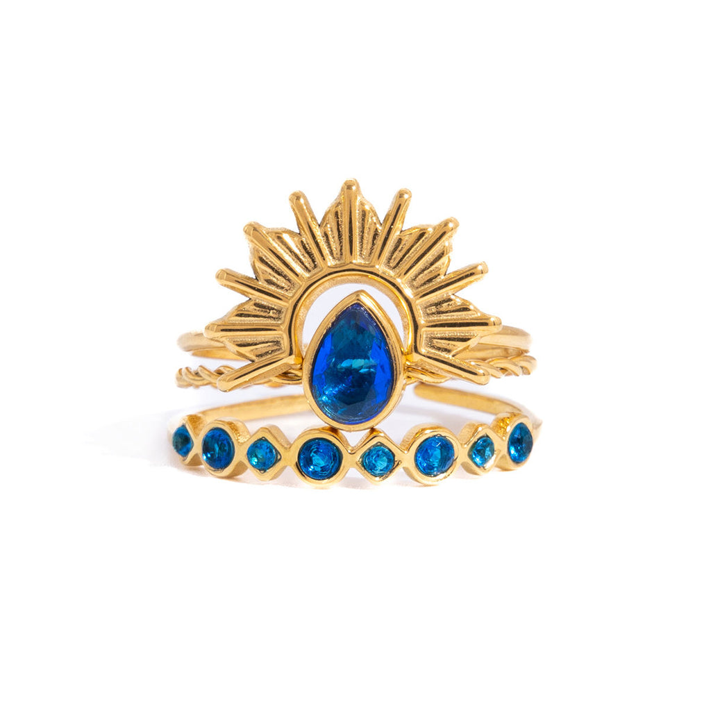 SOLAR STACK RING SET (3 PCS)