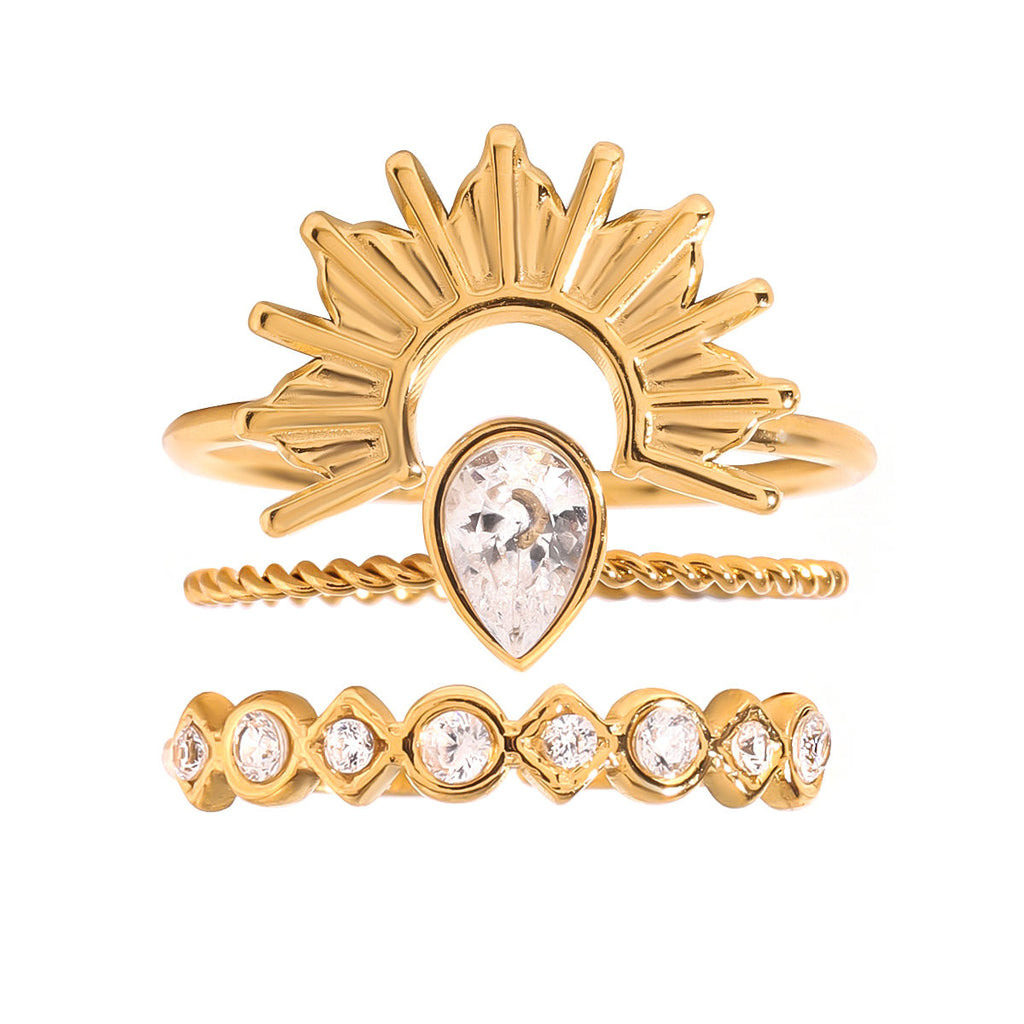 SOLAR STACK RING SET (3 PCS)