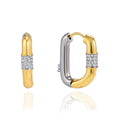 DUAL TONE PAVÉ HOOPS