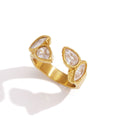 TEARDROP CRYSTAL OPEN RING