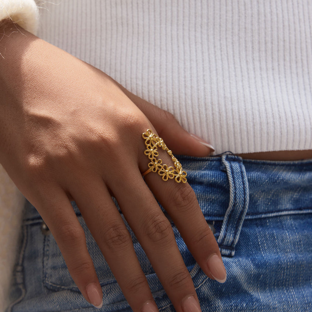 DAISY BLOOM OPEN RING