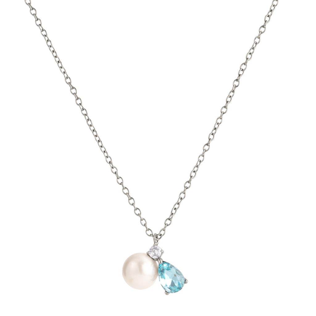 DUO DROP PEARL NECKLACE