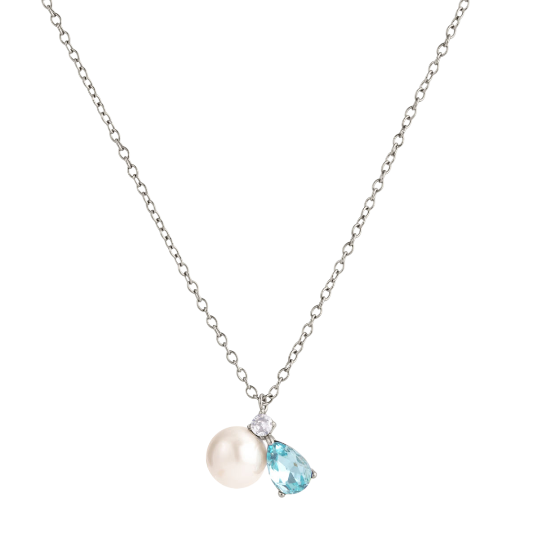 DUO DROP PEARL NECKLACE