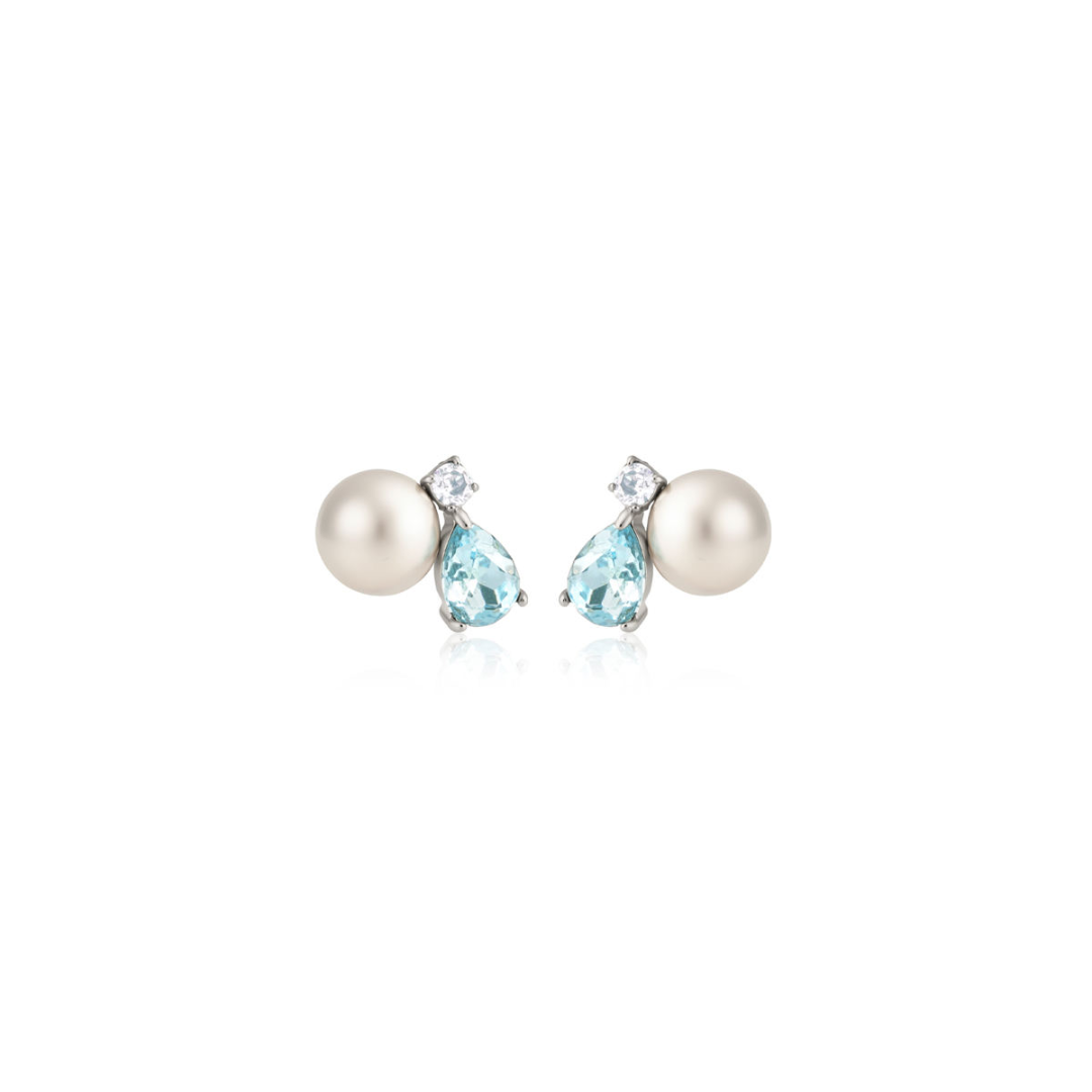 DUO DROP PEARL EARRINGS