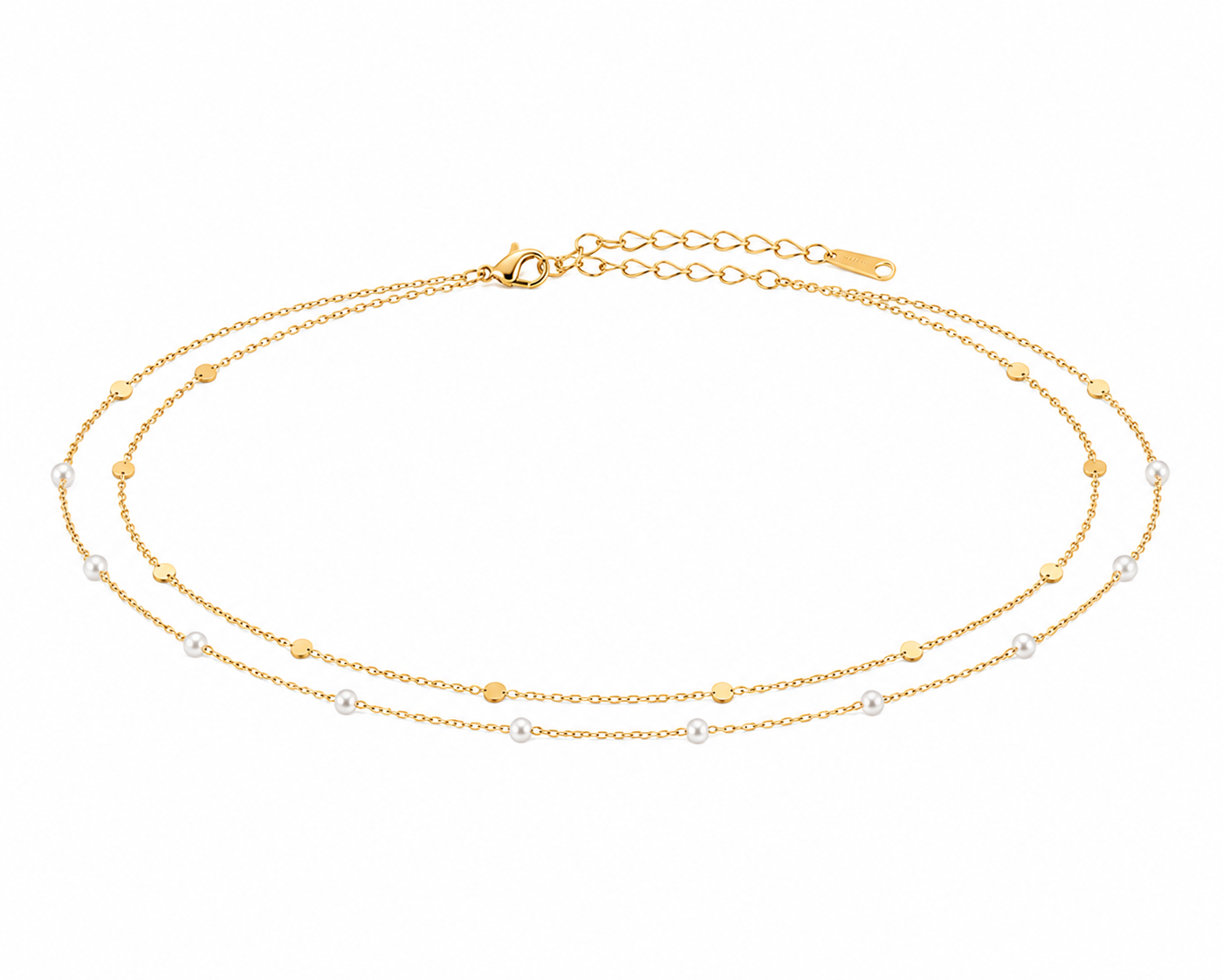 DOUBLE PEARL BODY CHAIN