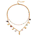 SOLARA CHARMS DOUBLE NECKLACE
