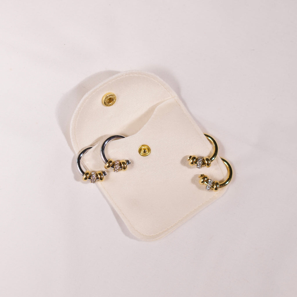 STACKED CHARM HOOPS