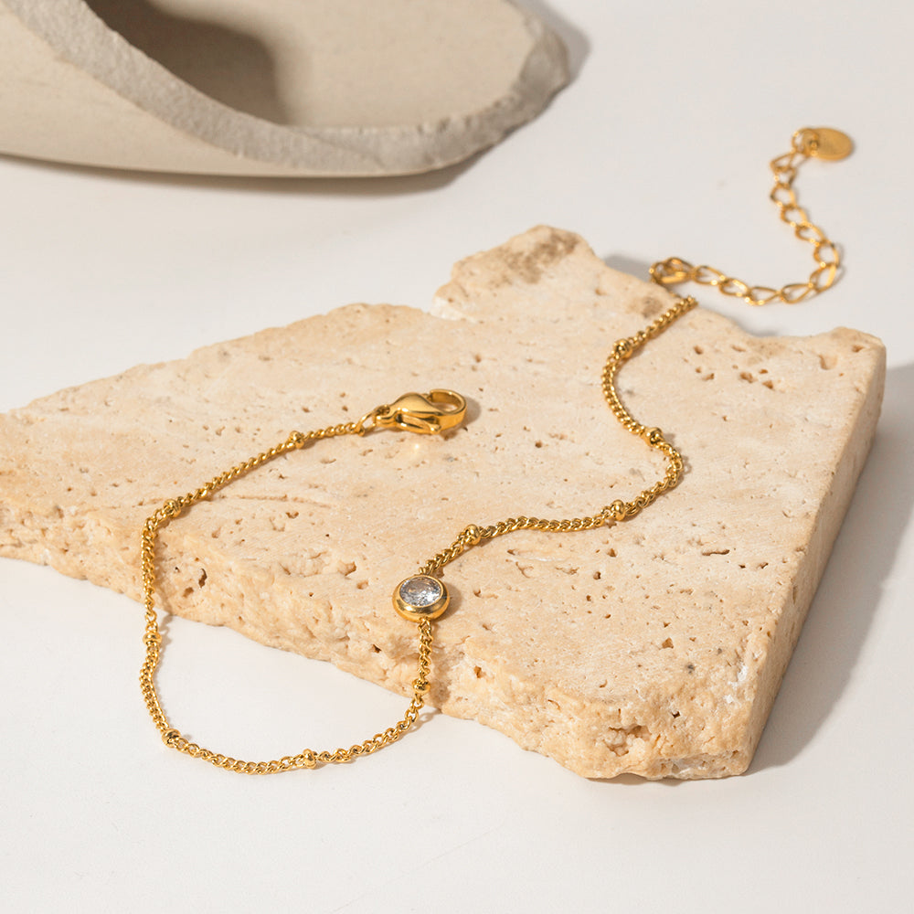 SOLITAIRE GLOW ANKLET
