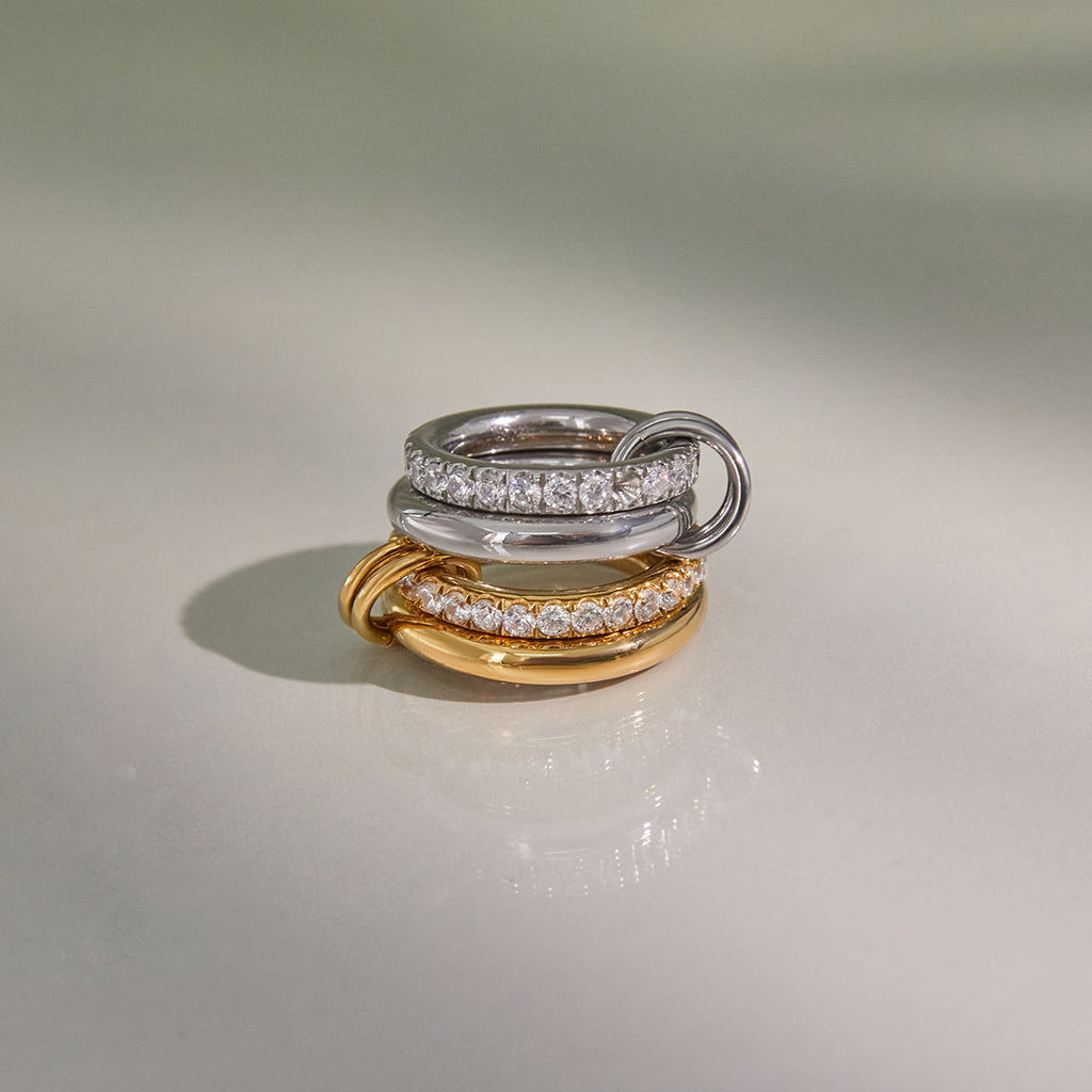 LAYERED PAVÉ RING