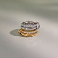 LAYERED PAVÉ RING