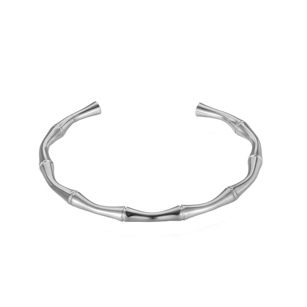 BAMBOO SILVER CUFF