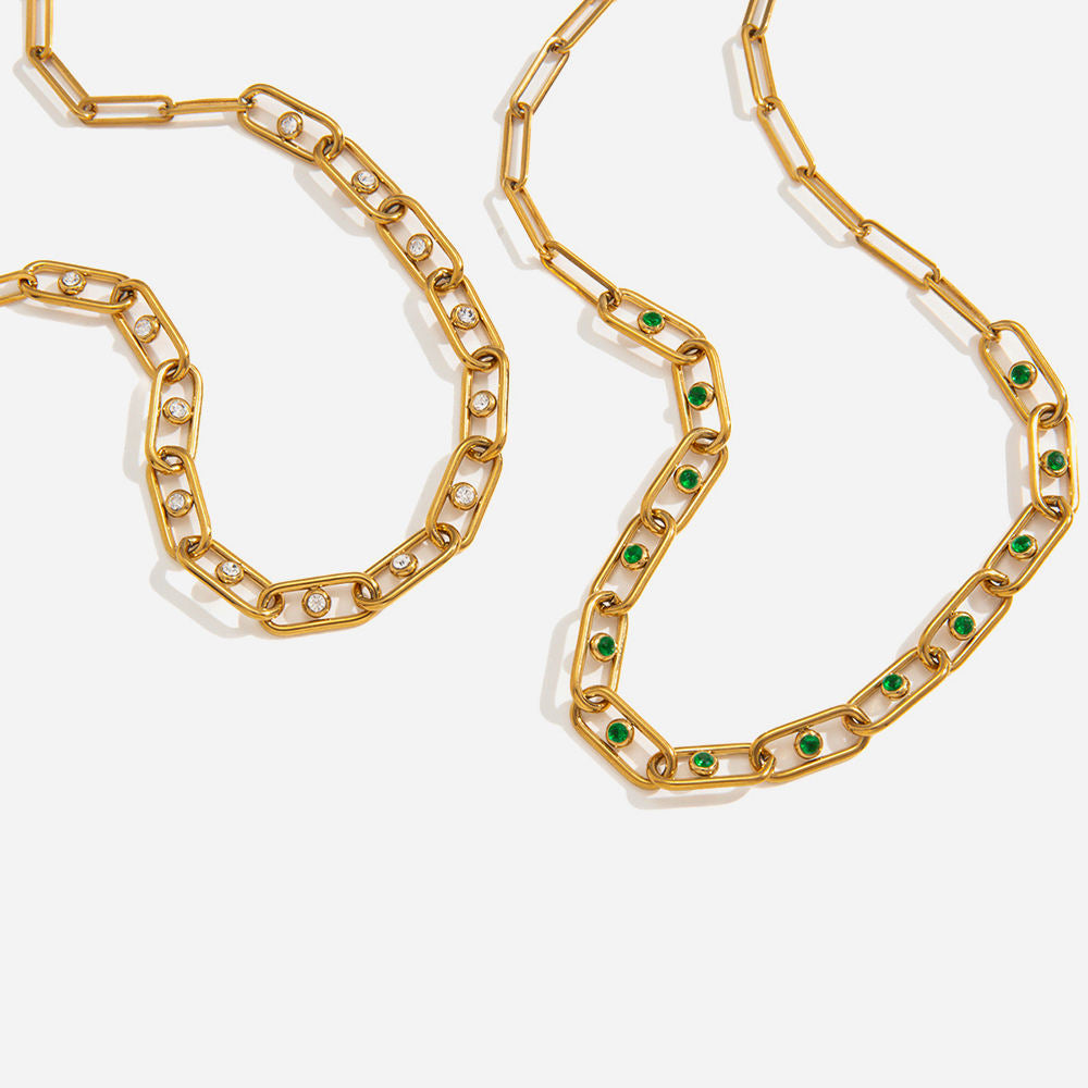 CHAIN NECKLACE – STONE LINKS
