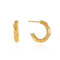 GOLD ORGANIC HOOP EARRINGS