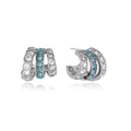 TRIPLE ROW CRYSTAL HOOP EARRINGS