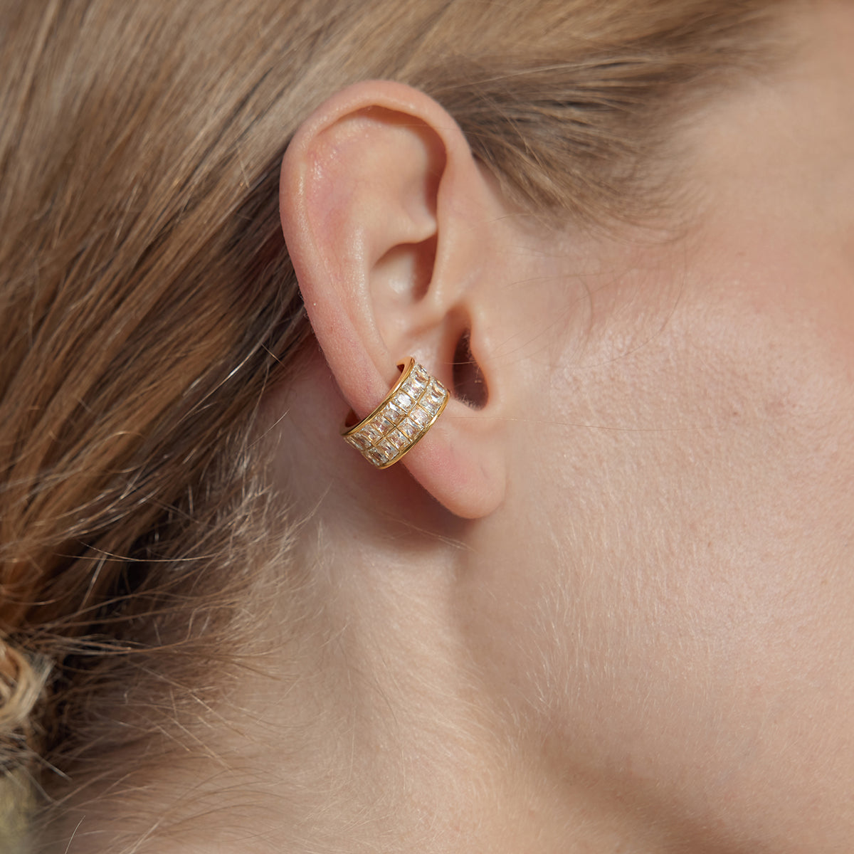 CRYSTAL GRID EAR CUFF