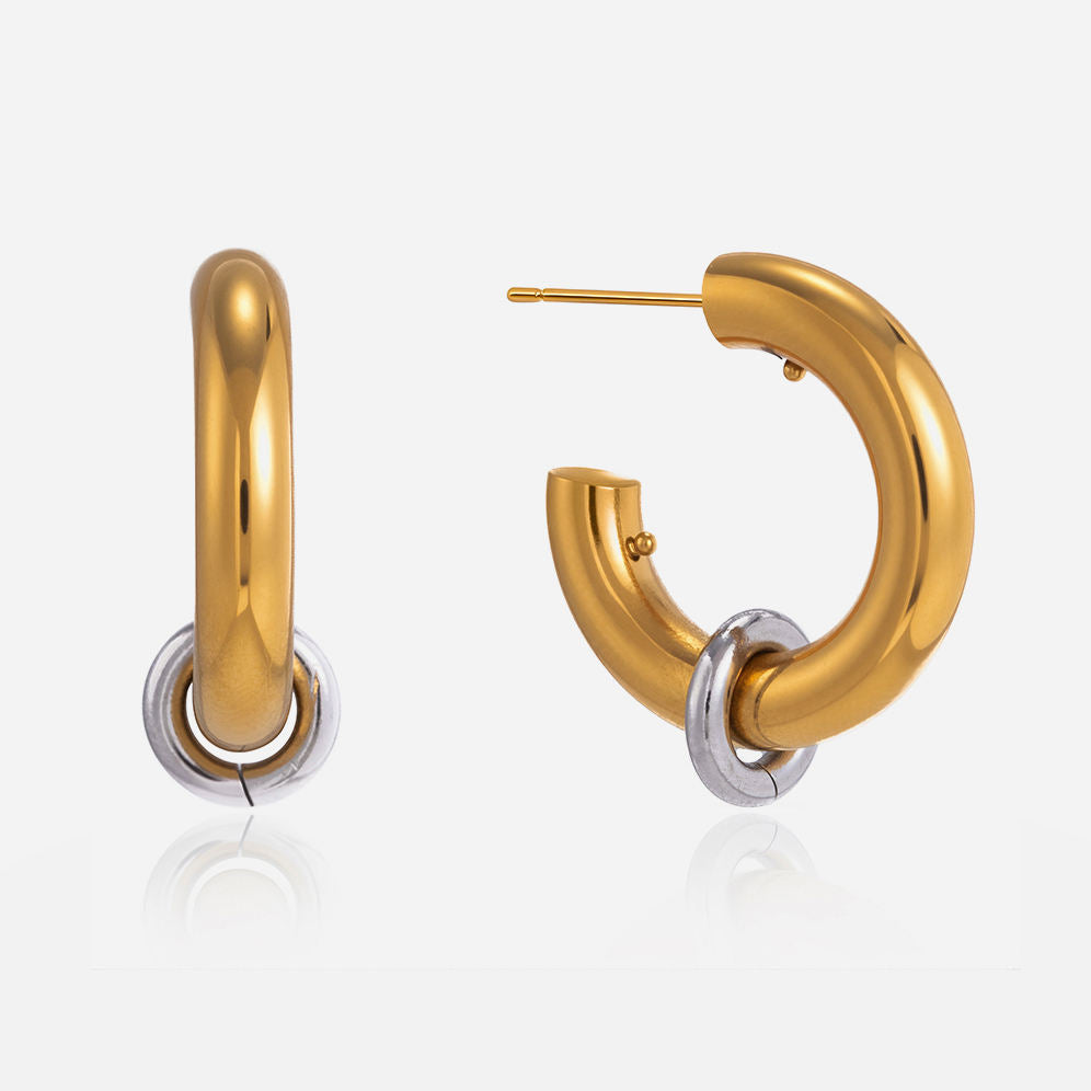 DUO HOOP EARRINGS