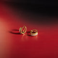 DOUBLE ROW ZIRCON HOOP EARRINGS