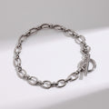 MINIMAL TOGGLE SILVER BRACELET