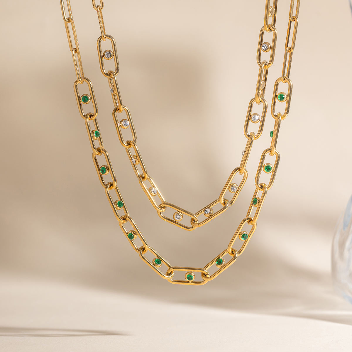 CHAIN NECKLACE – STONE LINKS