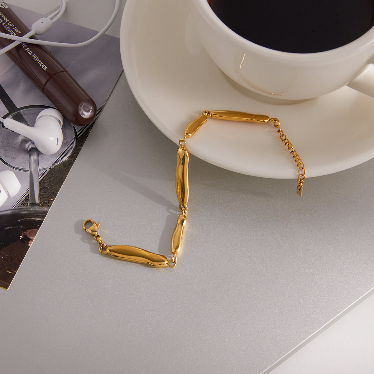 BOLD ORGANIC LINK BRACELET