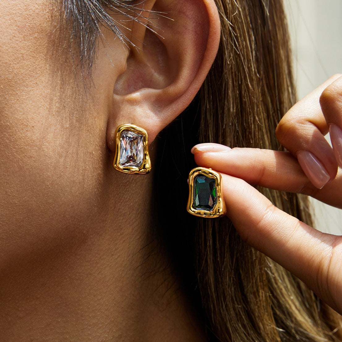 GEM STUD EARRINGS