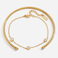 MINIMAL CRYSTAL SET BRACELET (2PCS)